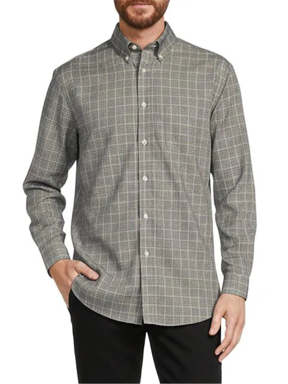 Roundtree & Yorke Plaid Button Down -  Big and Tall 3XT